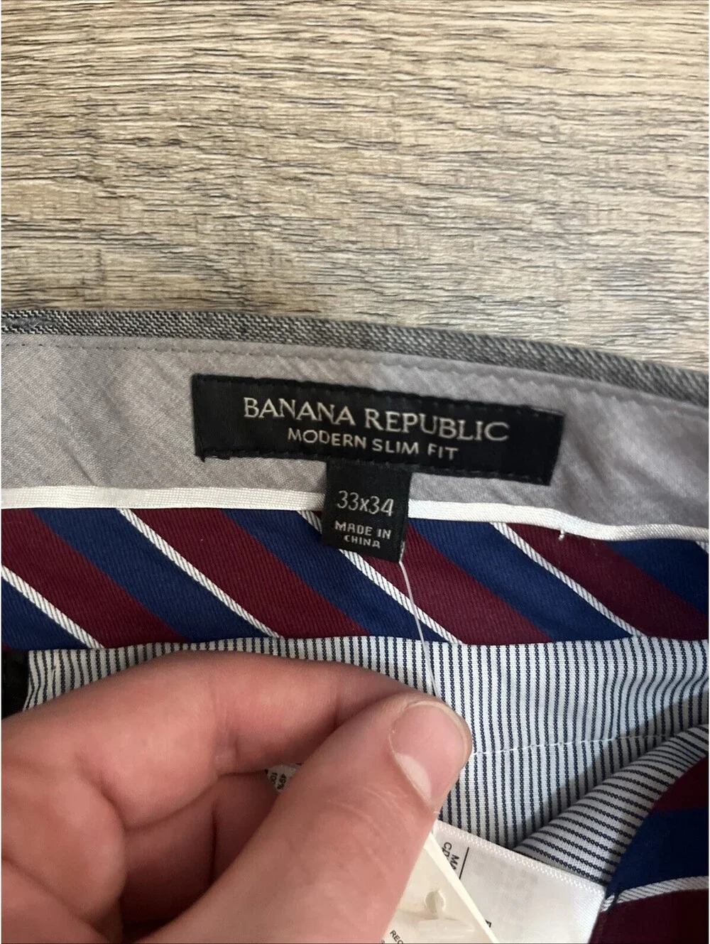 Banana Republic Tailored Fit Slacks Dress Pants Men's 33x34 Gray NWT $99MSRP